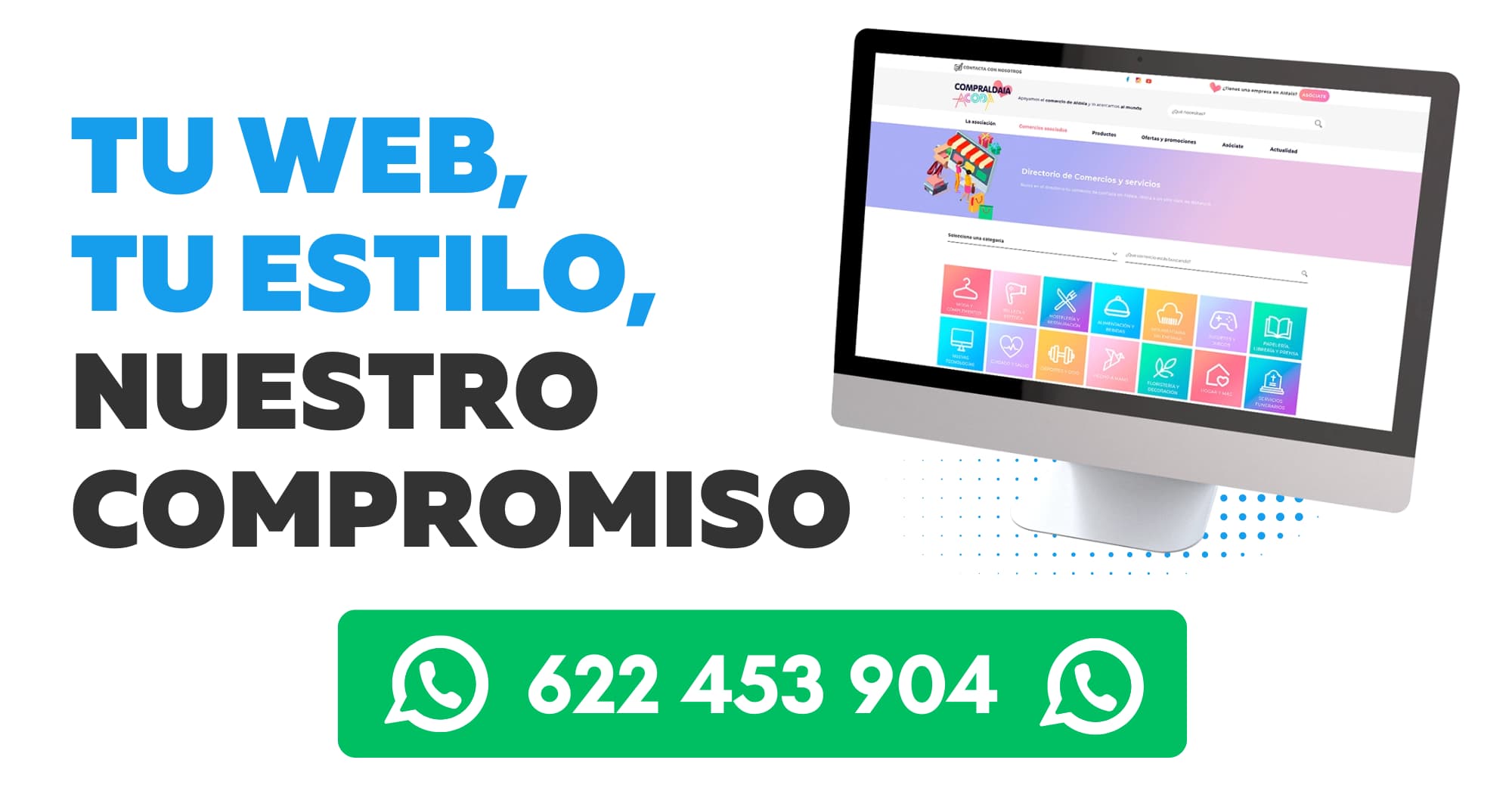 banner que enlaza con whatsapp de Dusnic para saber sobre diseño web 